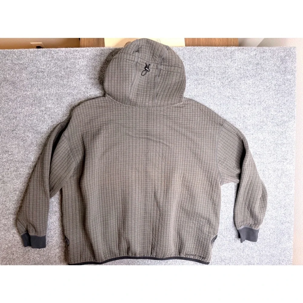 Nike Tech Pack Therma-FIT ADV Hoodie XL Olive Grey Waffle Knit‎ Pullover Mens